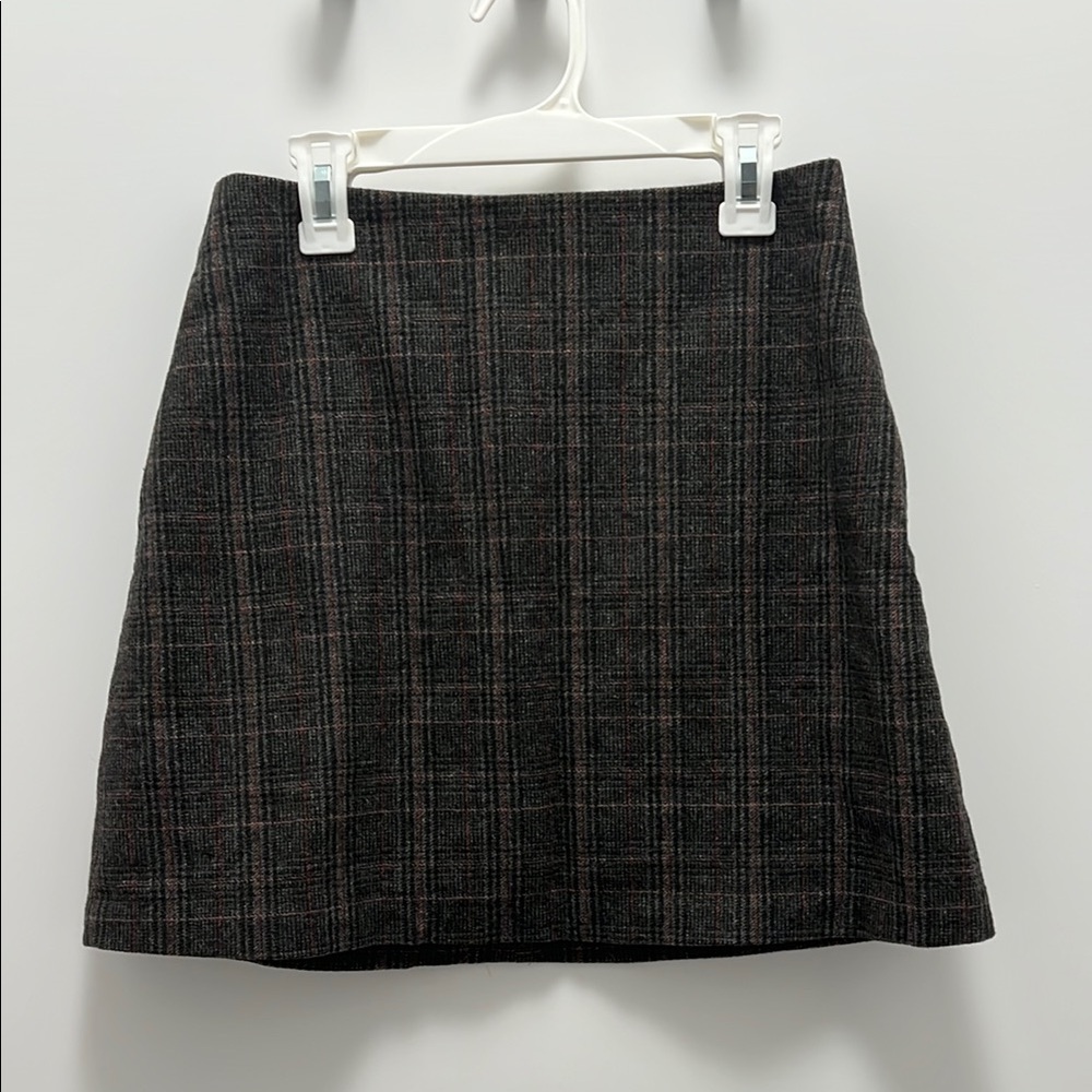 Wilfred Black Plaid Mini Skirt